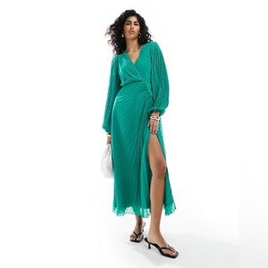 ASOS Pleated Chiffon Maxi Dress